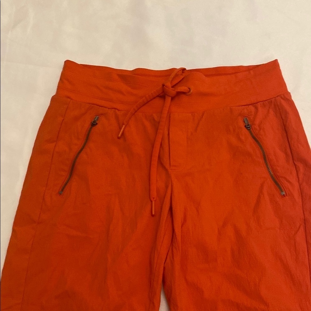 Athleta Trekkie North Jogger Mountain Neon Orange Zip Pocket Size 6 - Picture 8 of 14